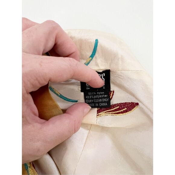 Gump's Womens Gold Dragonfly Embellishments Reversible Blazer Jacket Size 12 - Picture 6 of 6